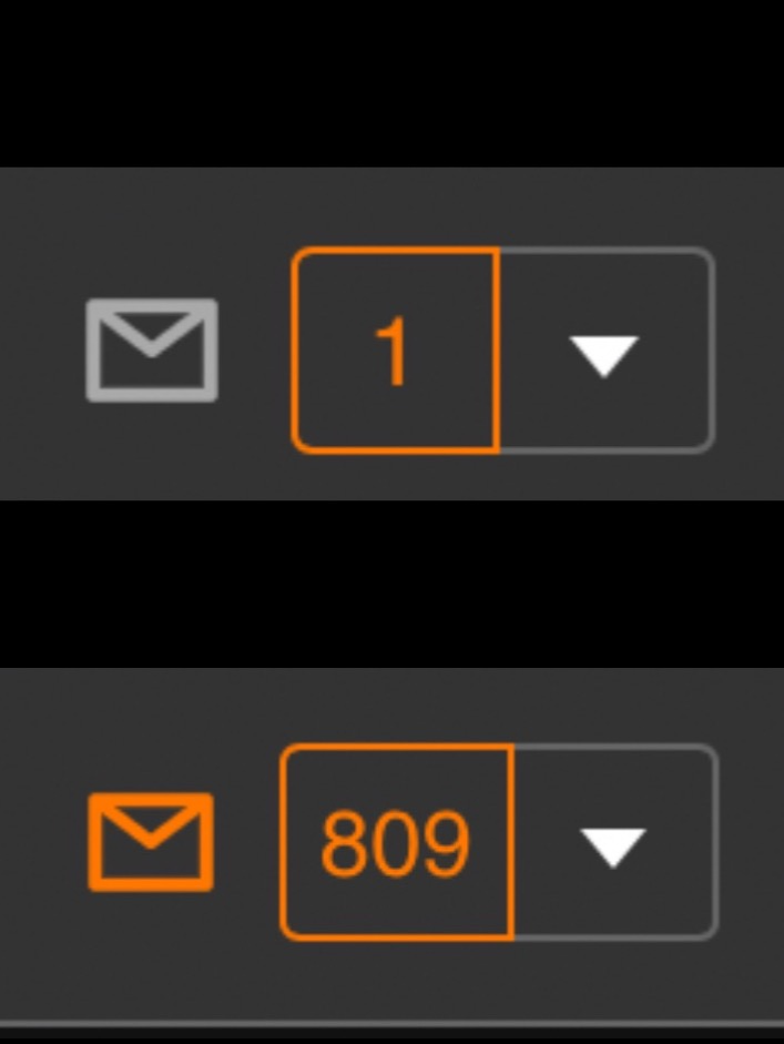 1 notification vs. 809 notifications with message  meme template