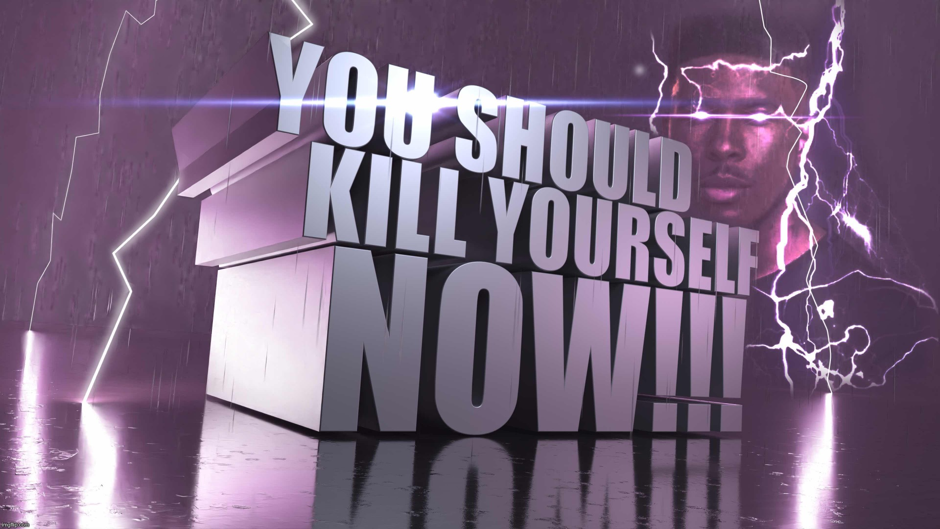 3d text kys meme template