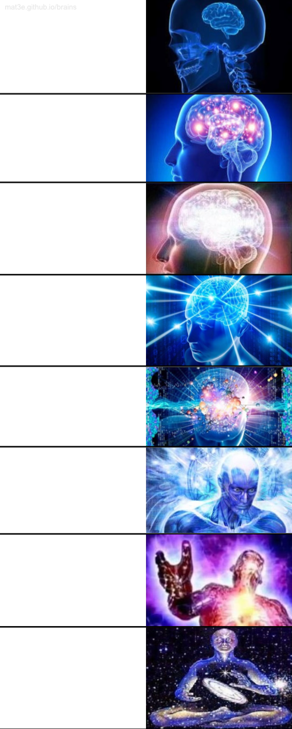 8-Tier Expanding Brain  meme template