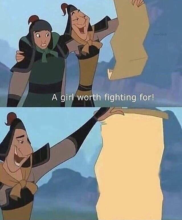 a girl worth fighting for  meme template