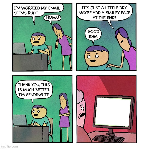 Add a smiley face  meme template