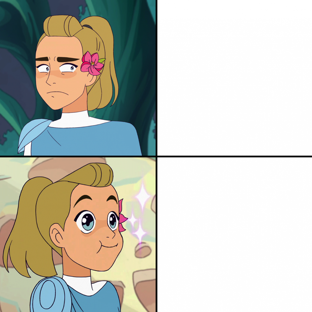 Adora yes No  meme template