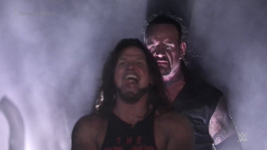 AJ Styles &amp; Undertaker meme template