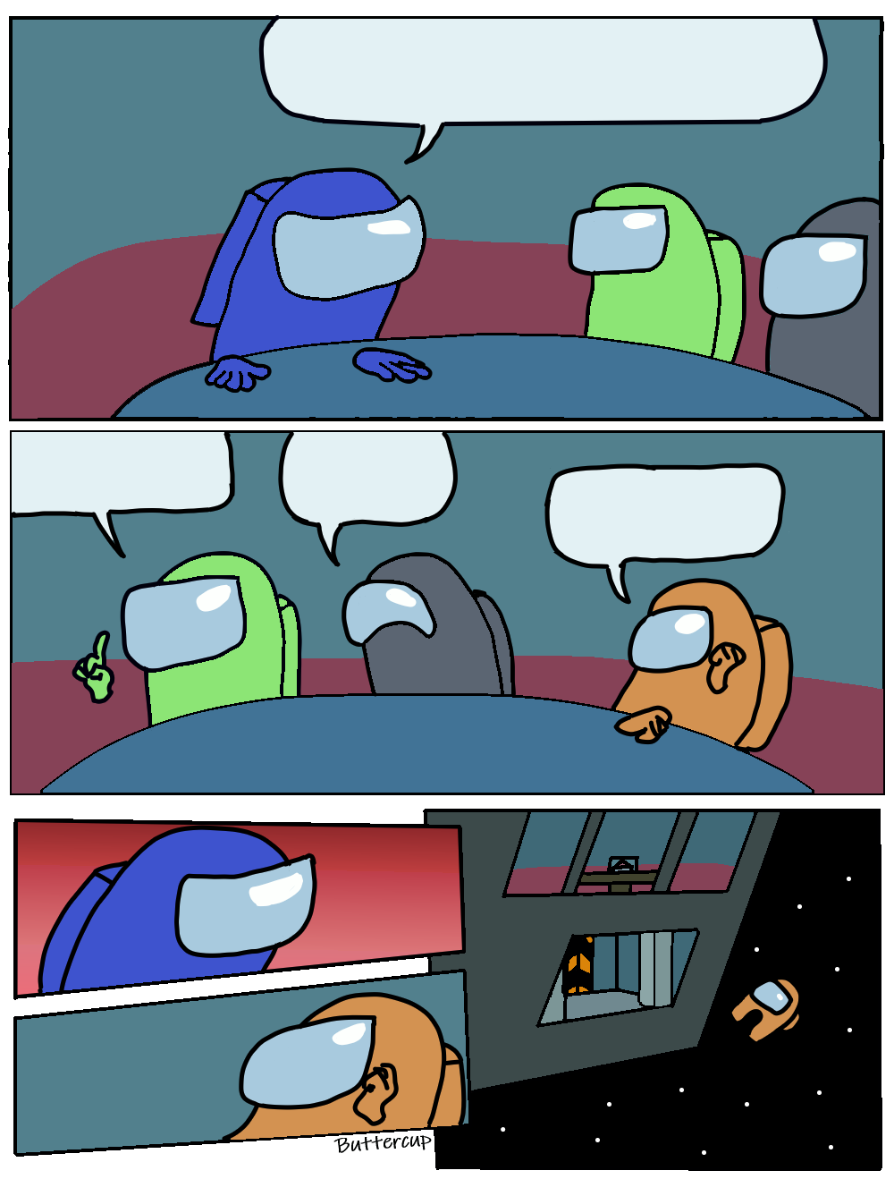 Among Us Meeting  meme template