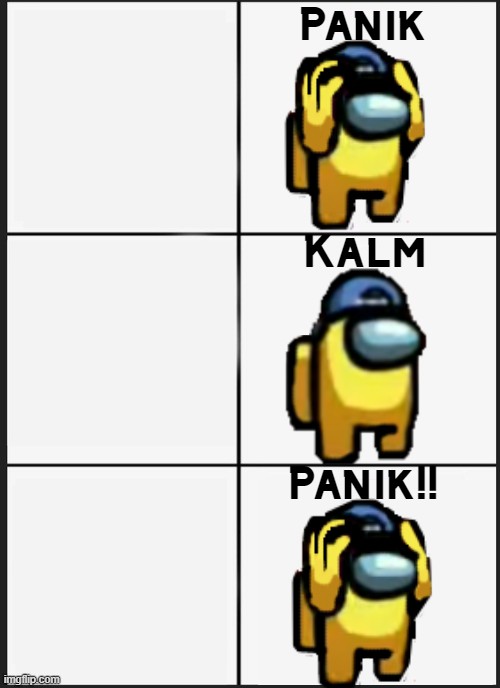 Among us Panik  meme template