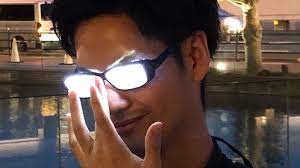 Anime Glasses Flash  meme template