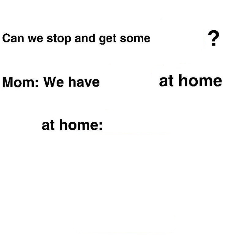 At home meme template