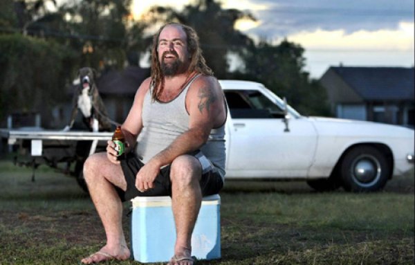 Aussie bogan  meme template