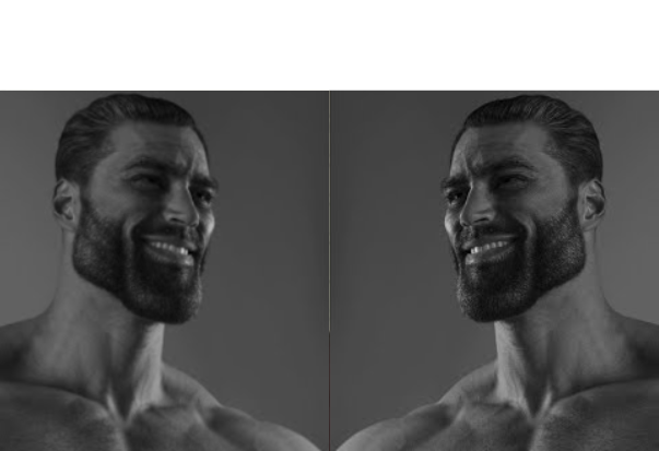 Average fan 2 chad  meme template