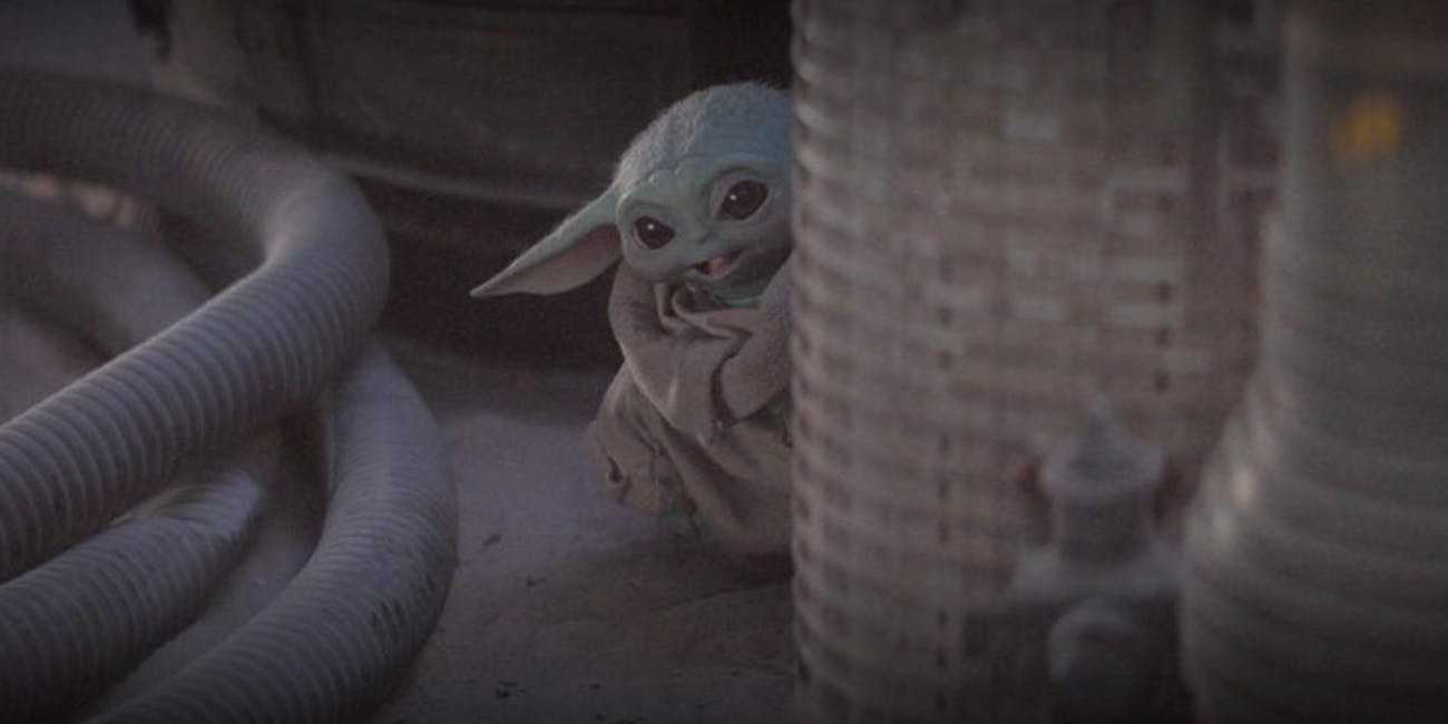 Baby Yoda Peek  meme template