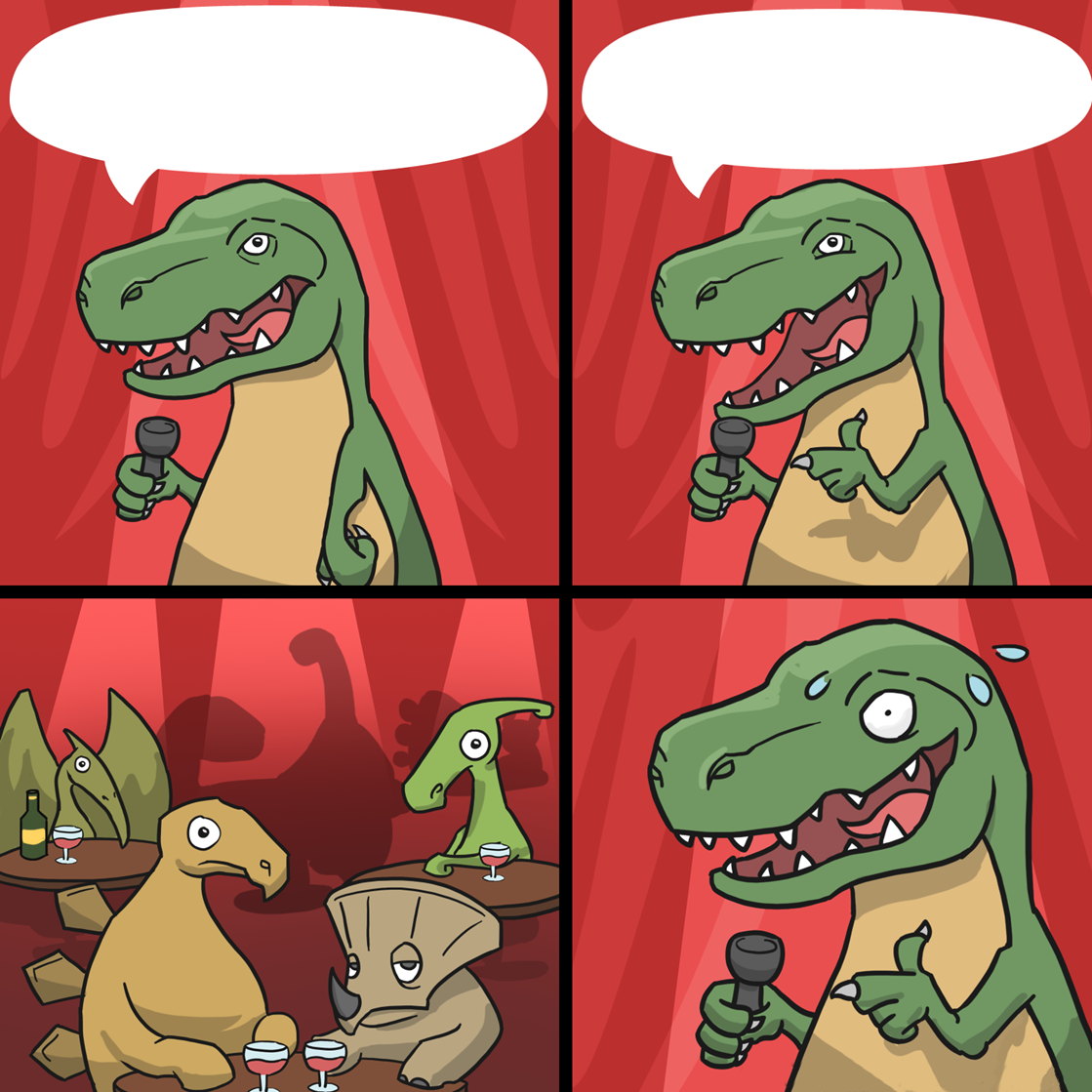 bad joke trex  meme template