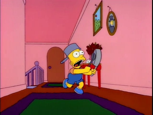 Bart banging pots  meme template
