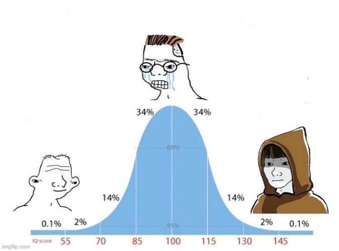 bell curve meme template