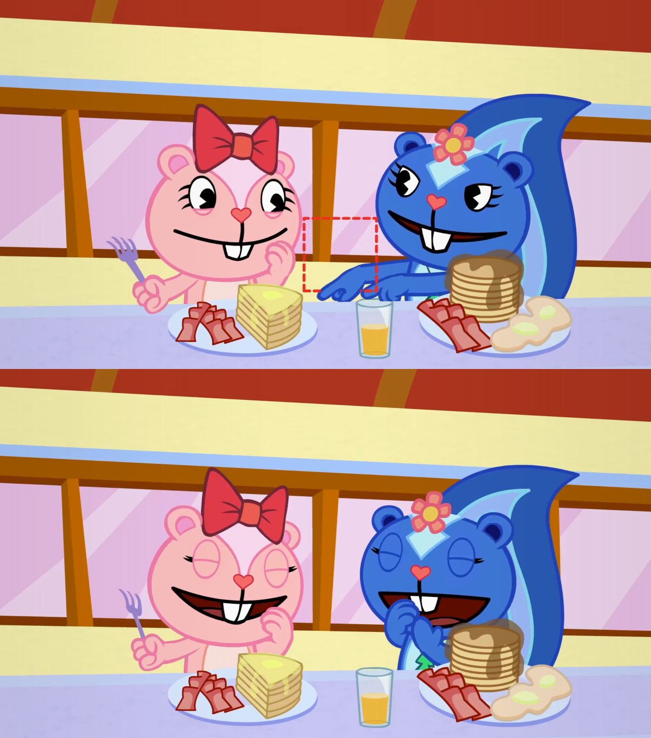 Best Friends Laughing (HTF)  meme template