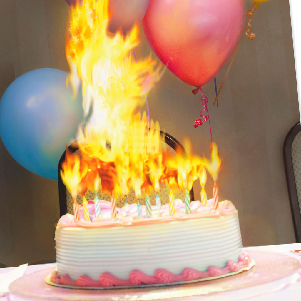 Birthday cake on fire  meme template