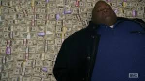 Black guy lying on money  meme template