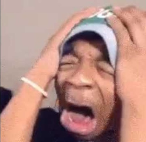 Black man screaming  meme template
