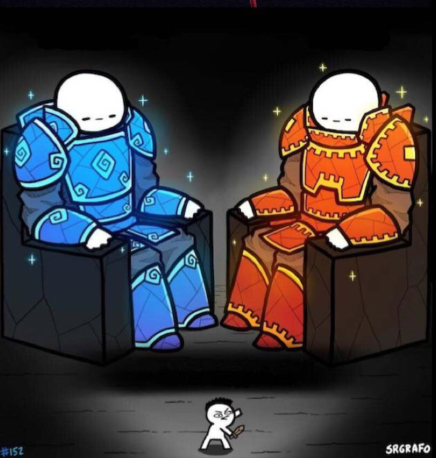 Blue Giant Orange Giant  meme template