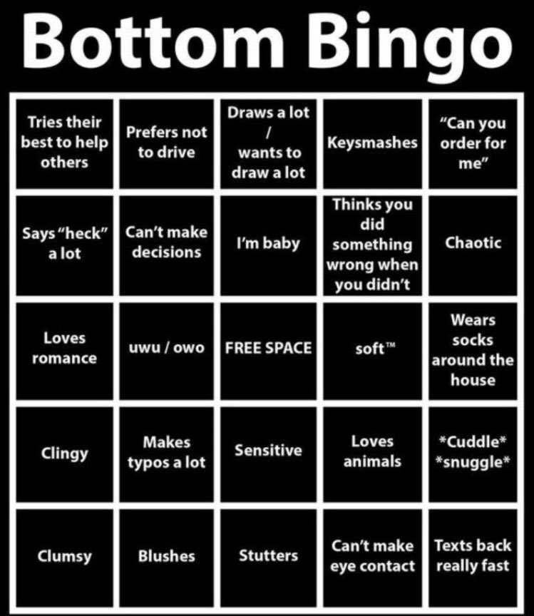 Bottom Bingo  meme template