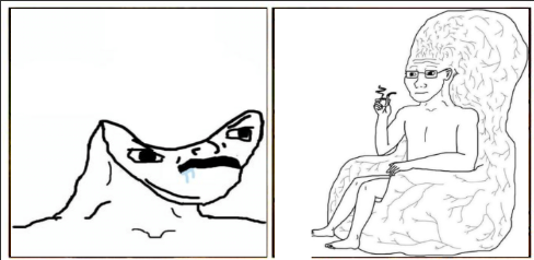 Brain chair vs hurr durr  meme template