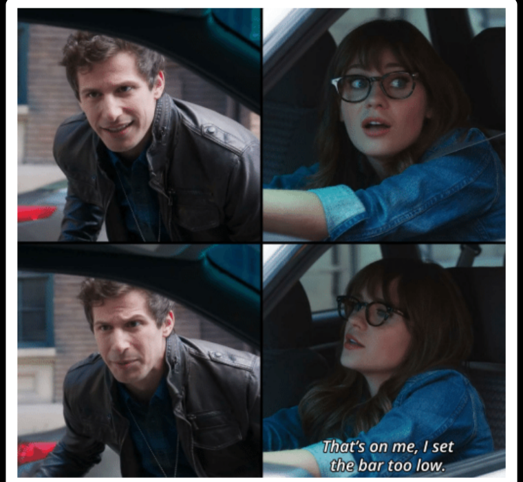 Brooklyn 99 Set the bar too low  meme template