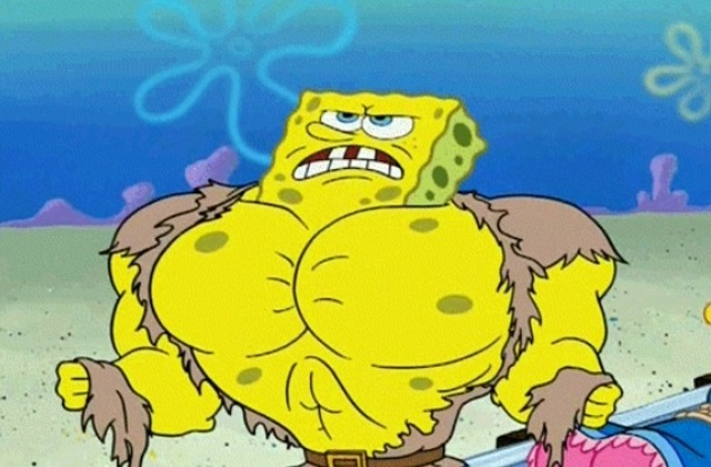 Buff Spongebob  meme template