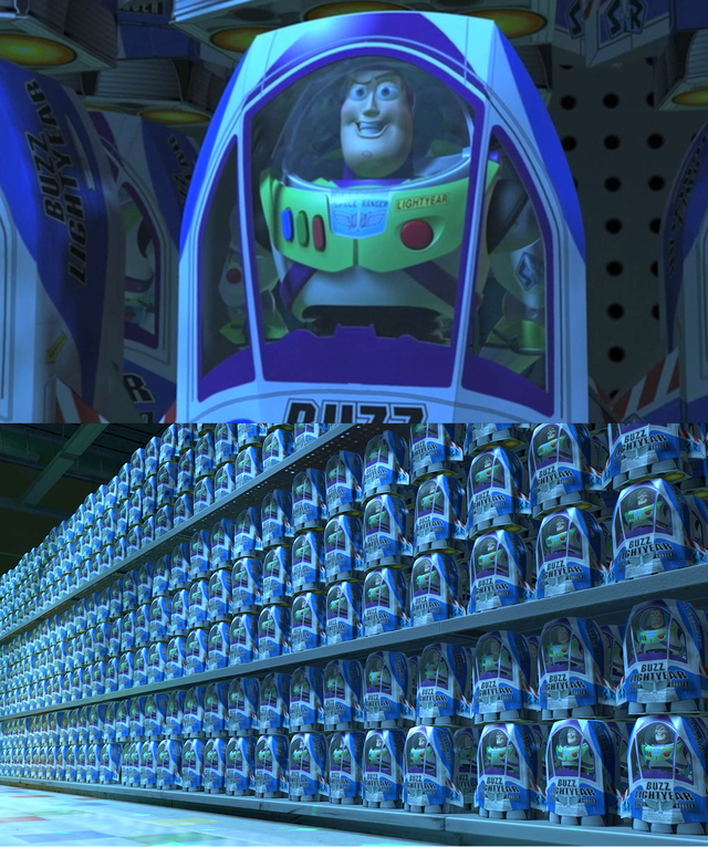 Buzz lightyear clones meme template