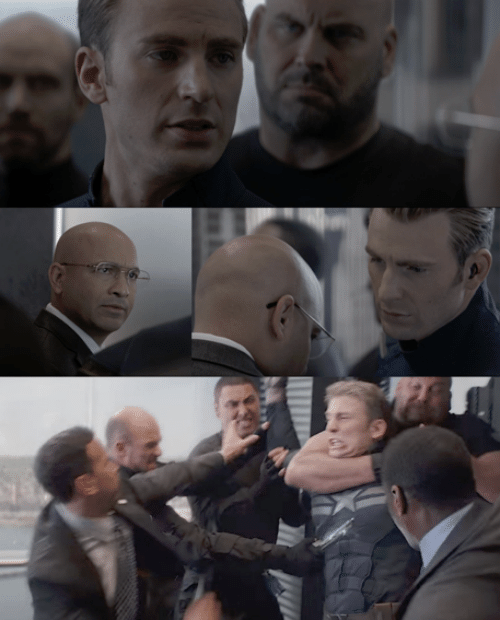Captain america elevator meme template