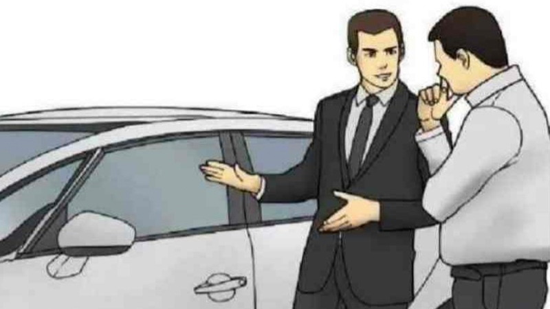 Car Salesman Slaps Roof Of Car meme template