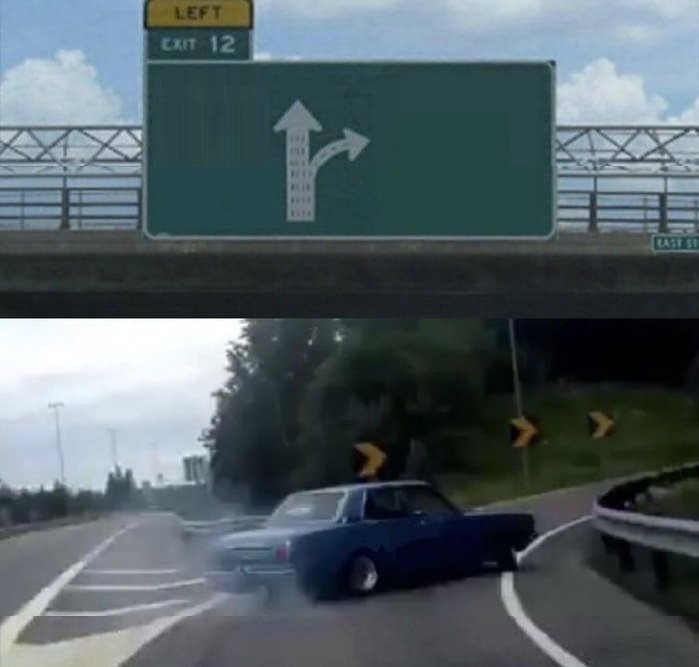 Car turn  meme template