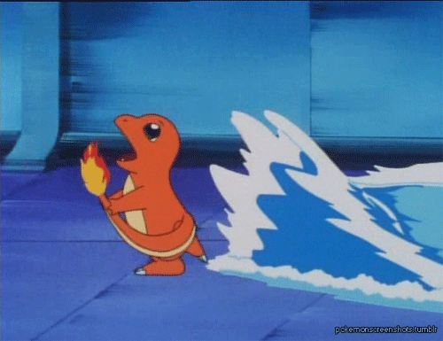 Charmander running from water  meme template
