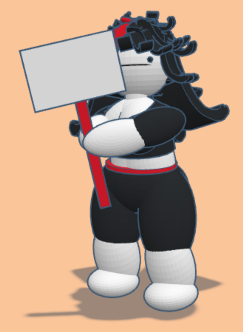 Claire with sign meme template
