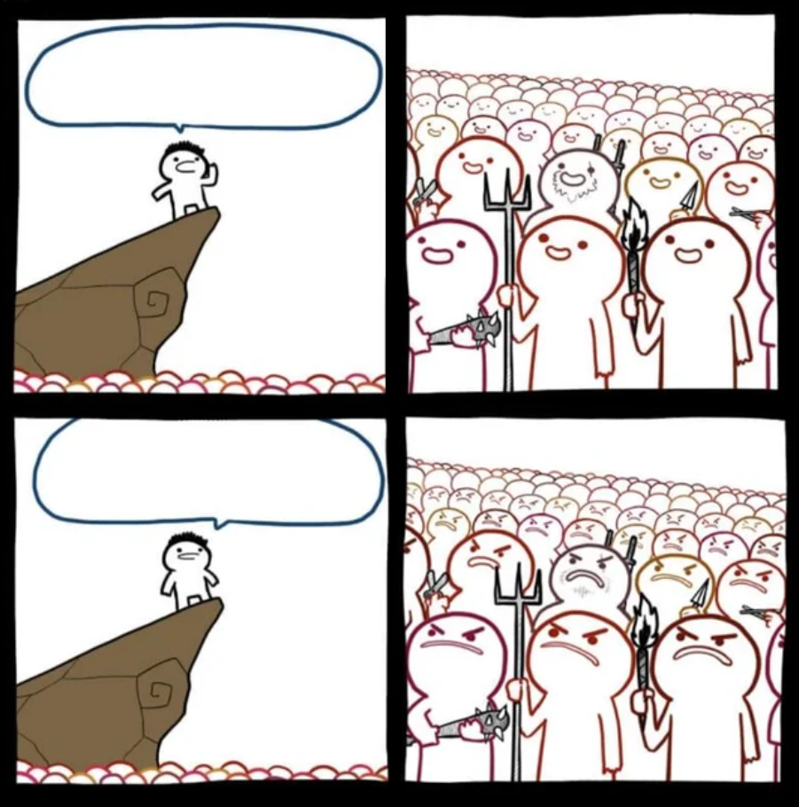 Cliff Announcement  meme template