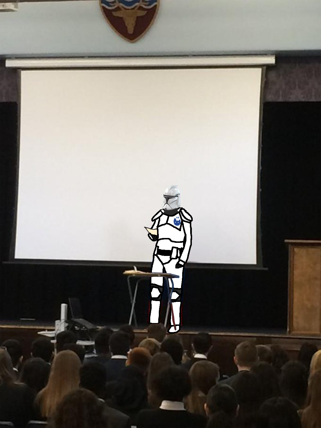 Clone trooper gives speech  meme template