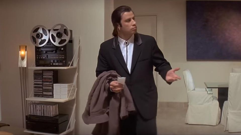 Confused John Travolta meme template