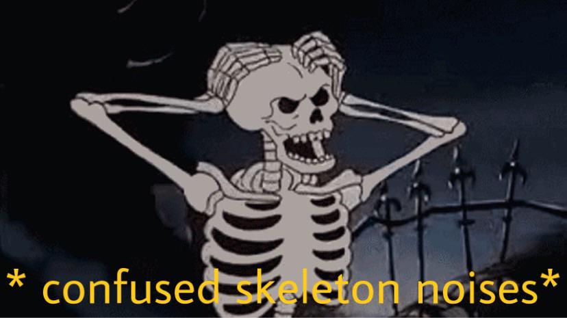 Confused Skeleton  meme template