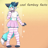 cool femboy facts meme template