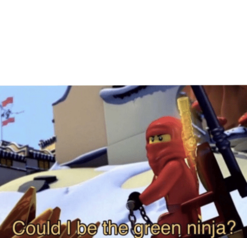 Could I Be The Green Ninja?  meme template