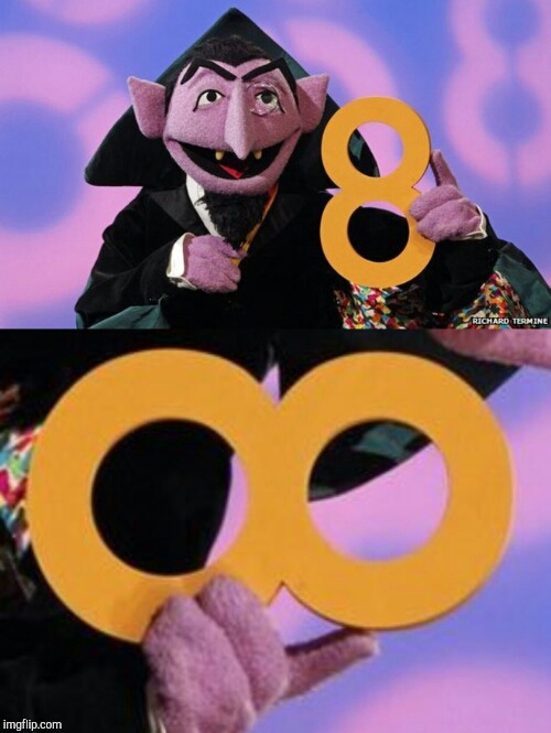 Count eight infinity  meme template