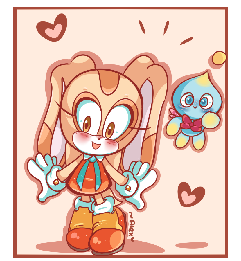 Cream the Rabbit & Cheese  meme template