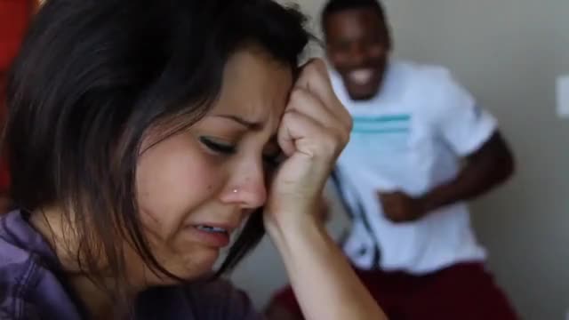 Crying girl and dancing guy (no gif)  meme template