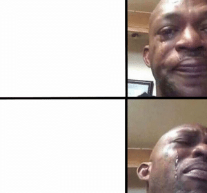 Crying Guy/Devastated Guy  meme template