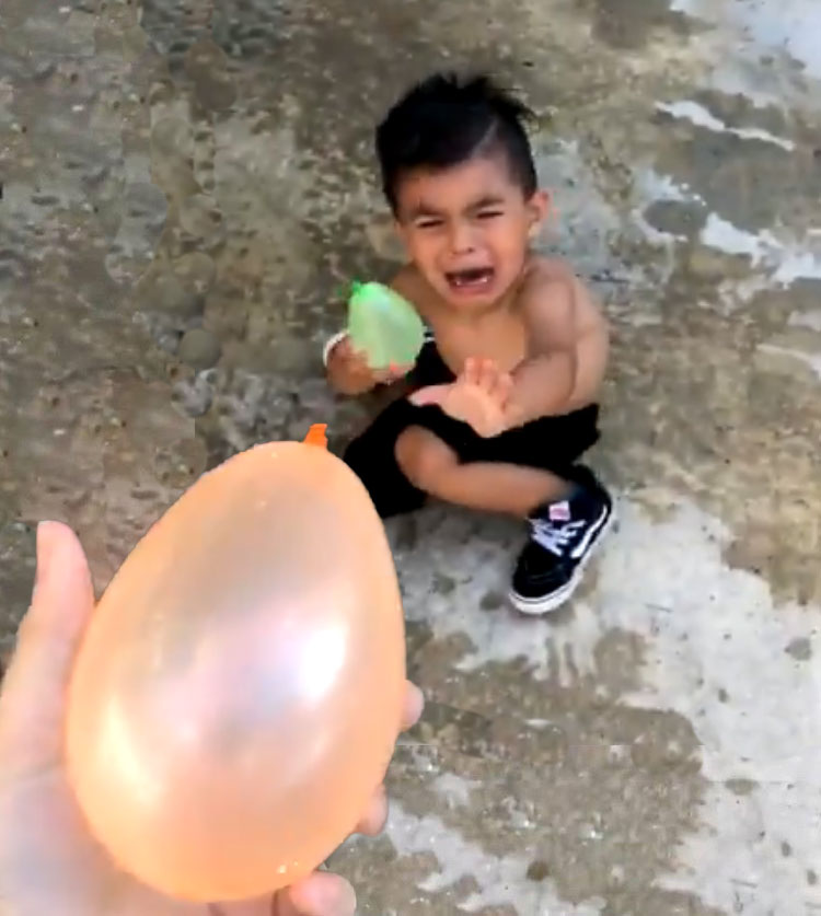 crying kid water balloon  meme template