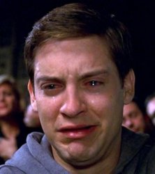 crying peter parker meme template