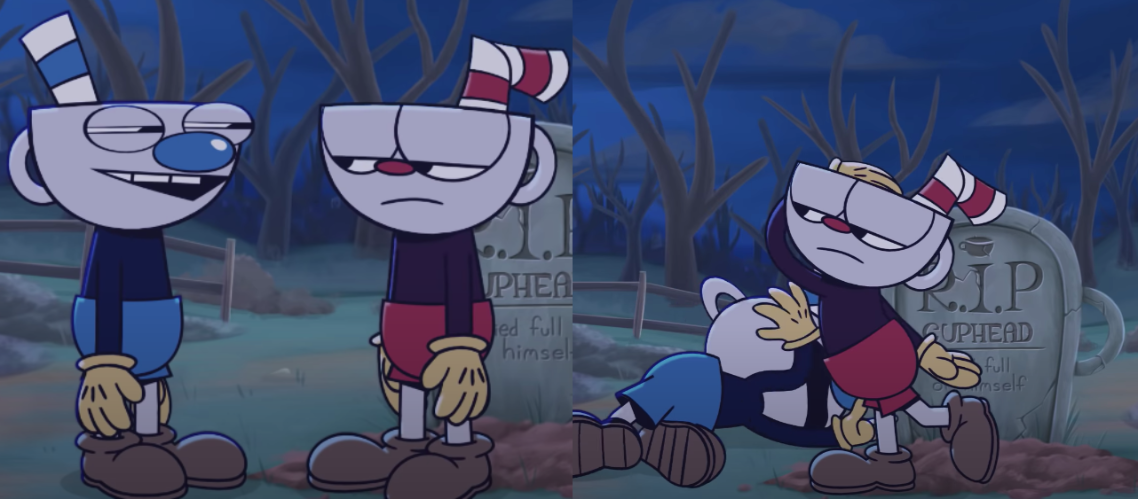 Cuphead Slaps Mugman  meme template