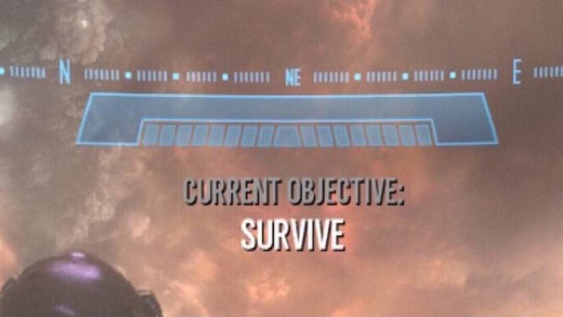 Current Objective: Survive meme template