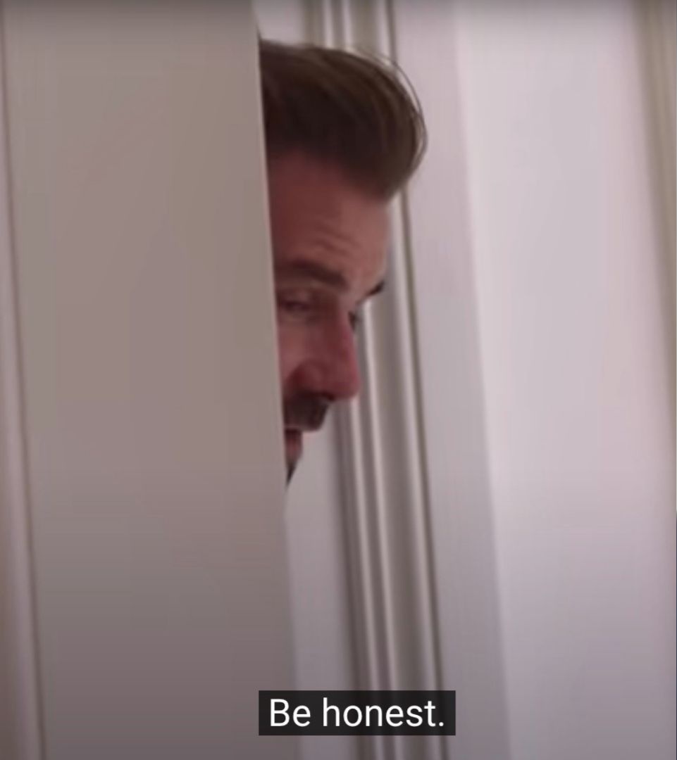 David Beckham be honest meme template