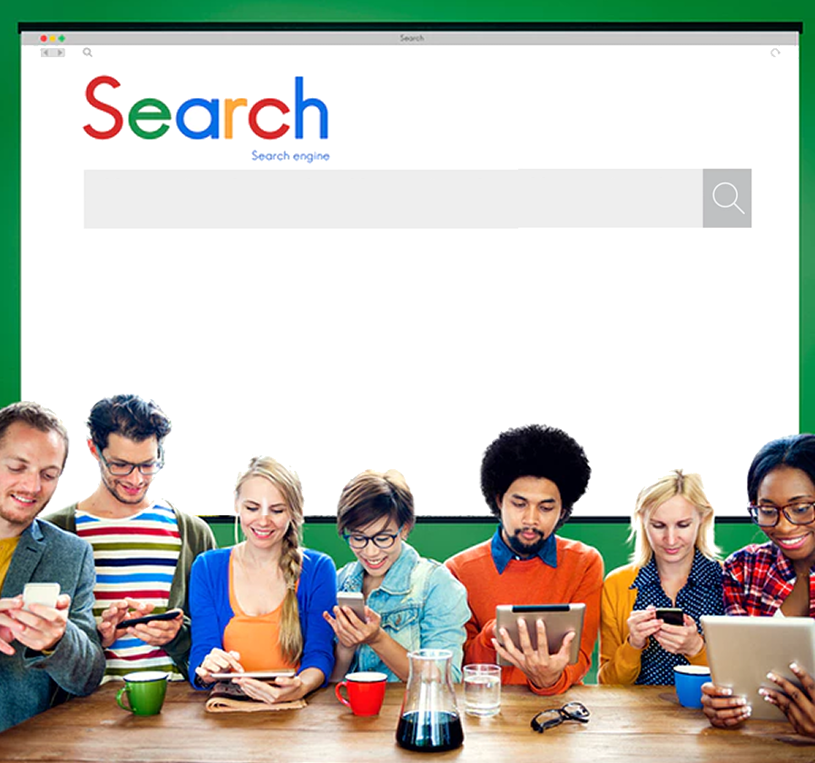 Diverse Group of People using Web Search Engine  meme template