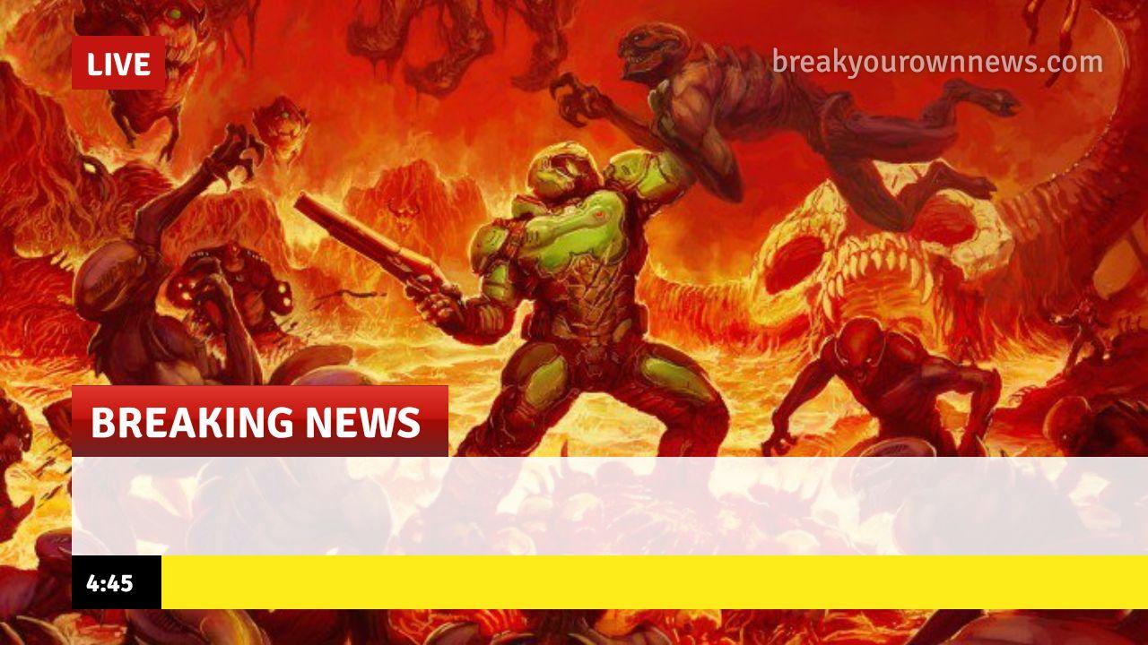 Doom Slayer Too Angry Breaking News  meme template