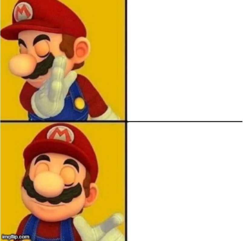 Drake Hotline Bling Super Mario  meme template